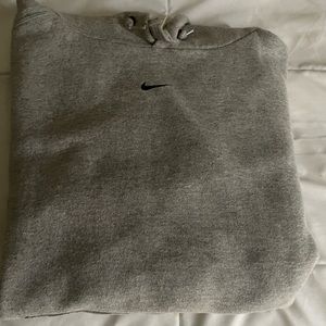 VINTAGE GREY NIKE CENTER SWOOSH SIZE L HOODIE